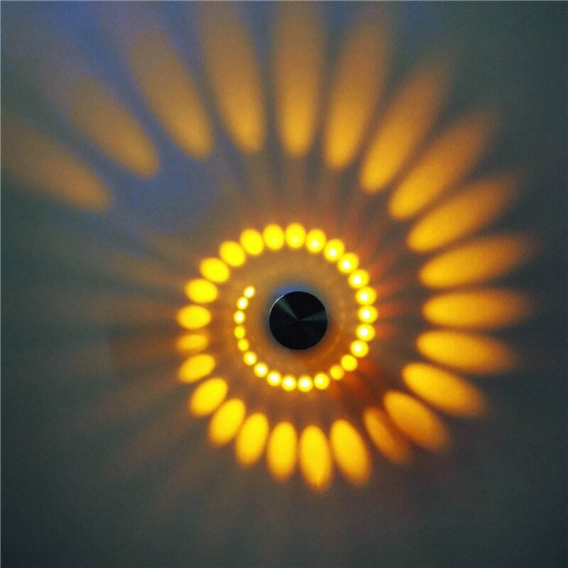 Lampe de chevet Murale Spirale  LampesDeChevet Jaune  
