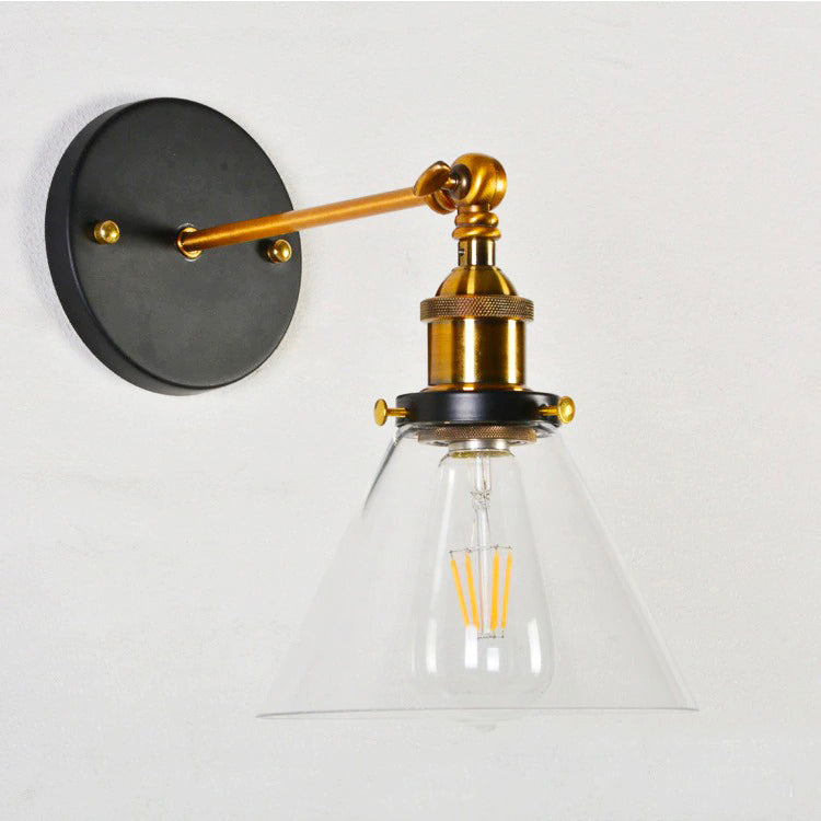 Lampe de chevet Murale Vintage en Verre  LampesDeChevet Cône  