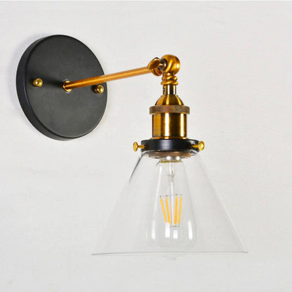 Lampe de chevet Murale Vintage en Verre  LampesDeChevet Cône  