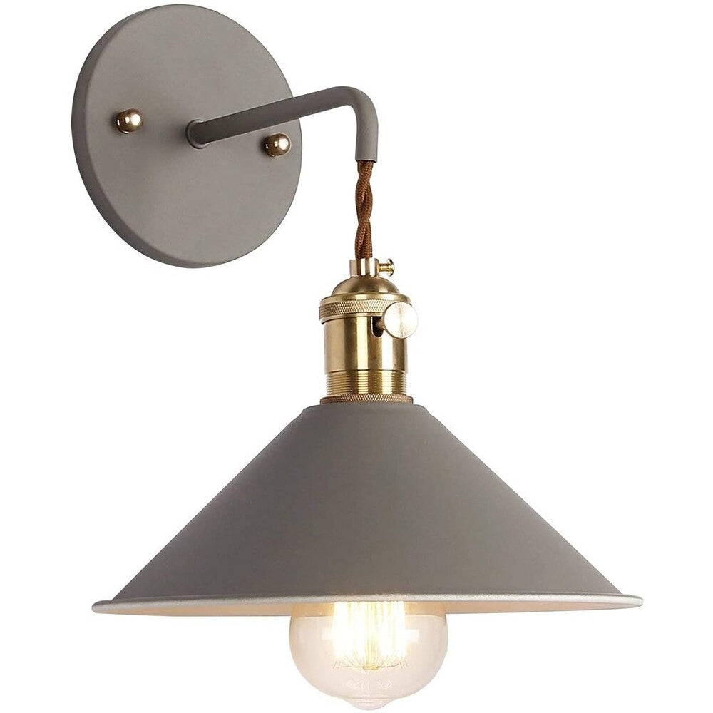 Lampe de chevet Murale Vintage Métal  LampesDeChevet Gris  