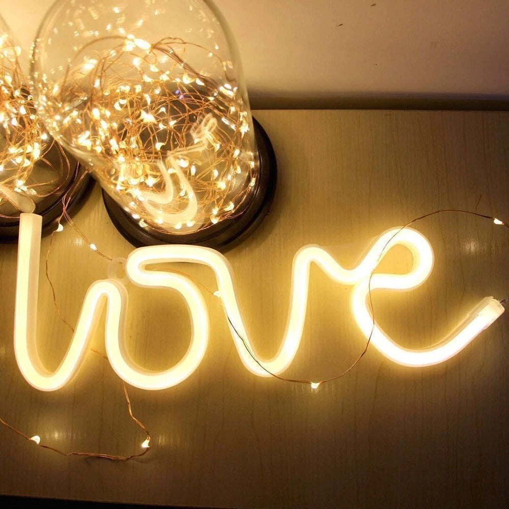 Lampe de chevet Néon LOVE  LampesDeChevet Jaune 1 