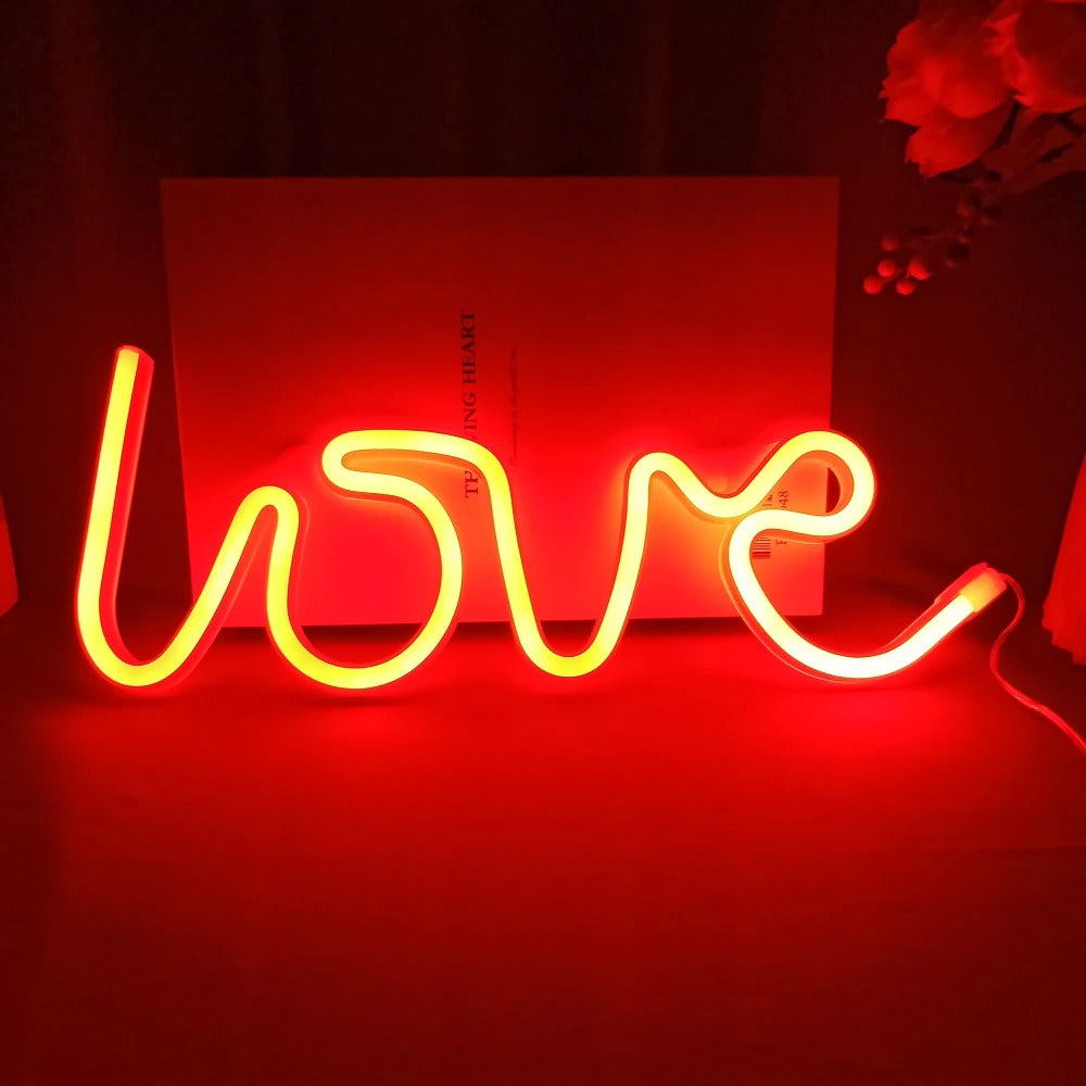 Lampe de chevet Néon LOVE  LampesDeChevet Rouge 1 