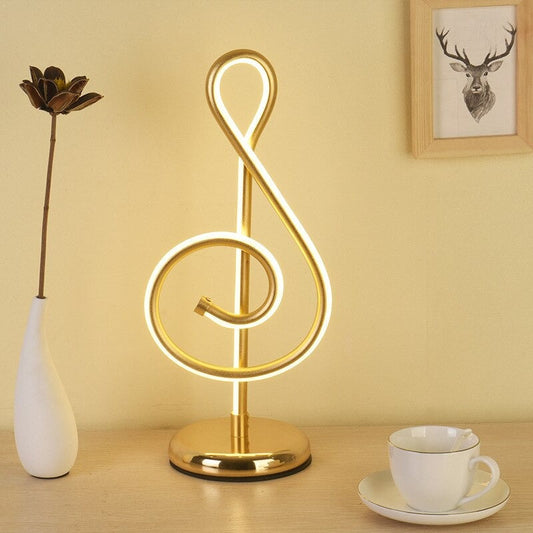 Lampe de chevet Originale Note Dorée