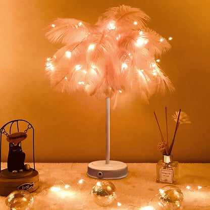 Lampe de chevet Plumes LED