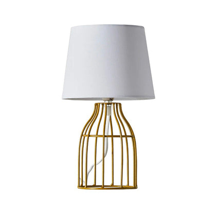 Lampe de chevet Rétro Métal Or/Blanc
