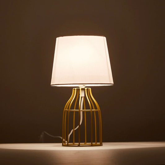 Lampe de chevet Rétro Métal Or/Blanc