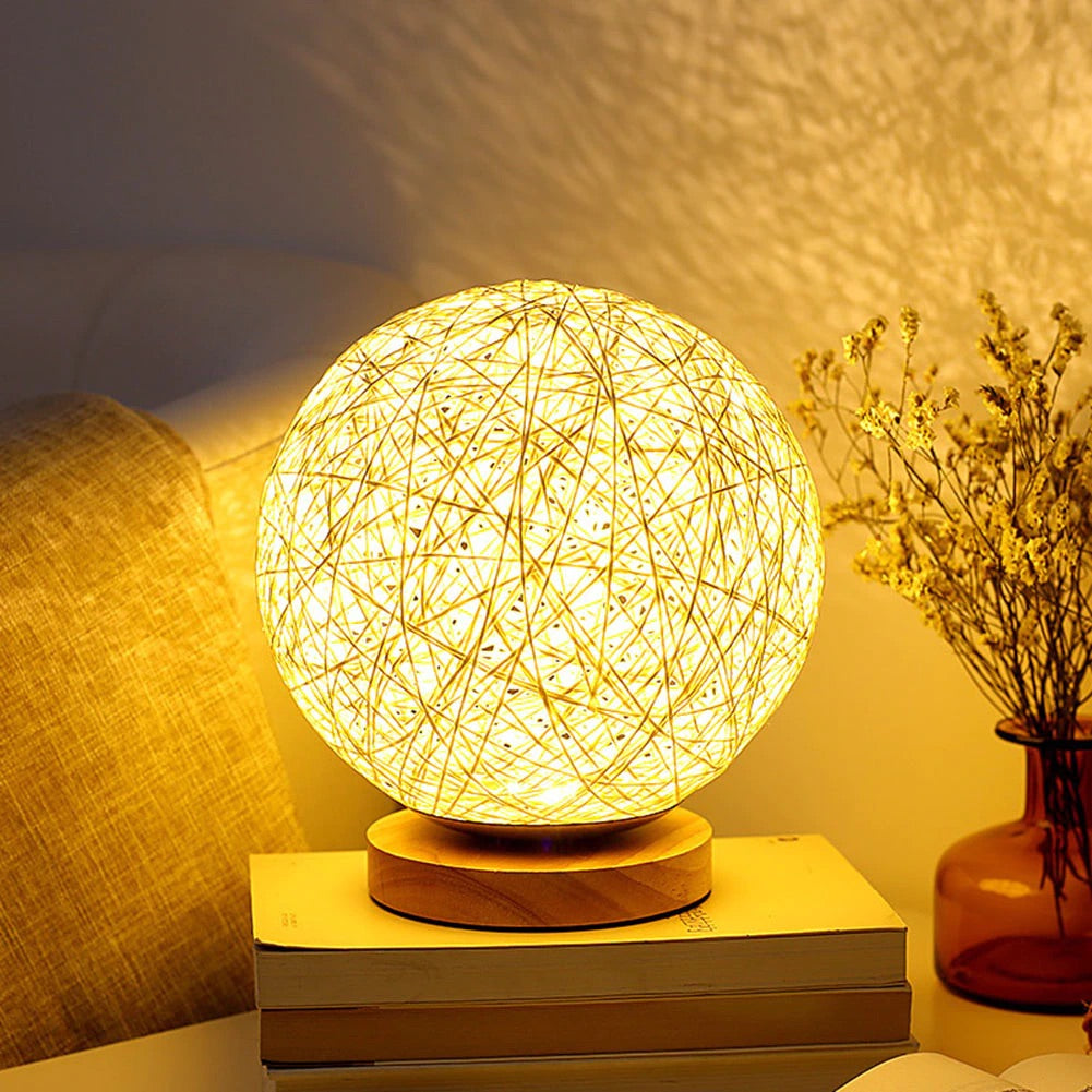 Lampe de chevet Rotin Sphère