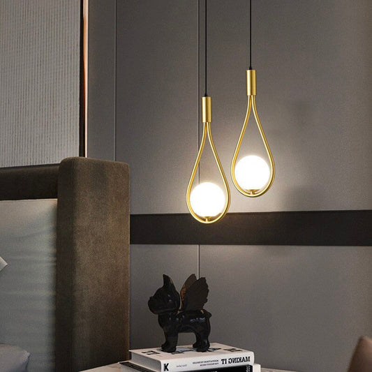 Lampe de chevet Suspendue Laiton  LampesDeChevet Dorée  