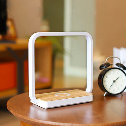 Lampe de chevet Tactile avec chargeur sans fil  LampesDeChevet Carré Blanche 