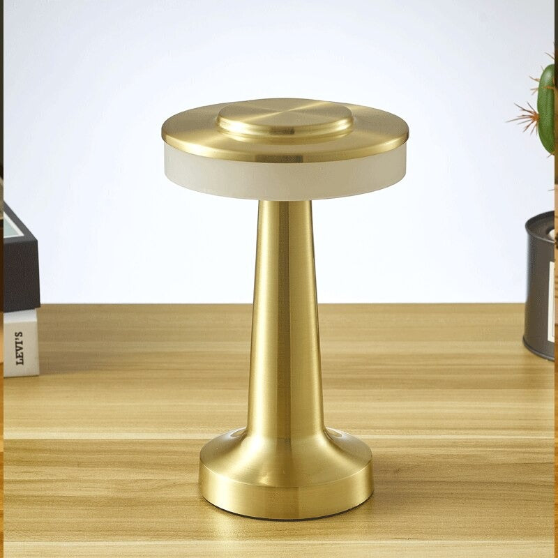 Lampe de chevet Tactile LED Soucoupe  LampesDeChevet Or  