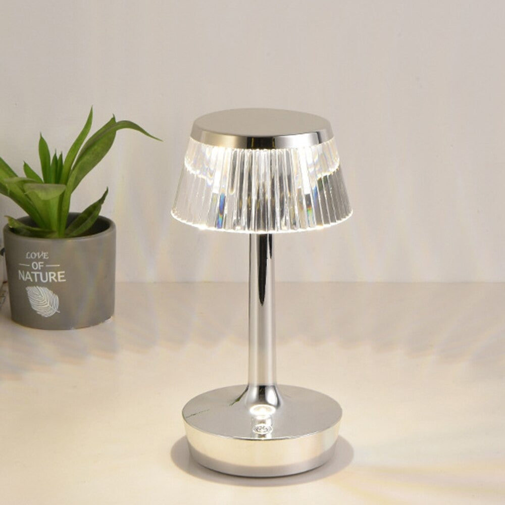 Lampe de chevet Tactile Vintage LED  LampesDeChevet Argent  