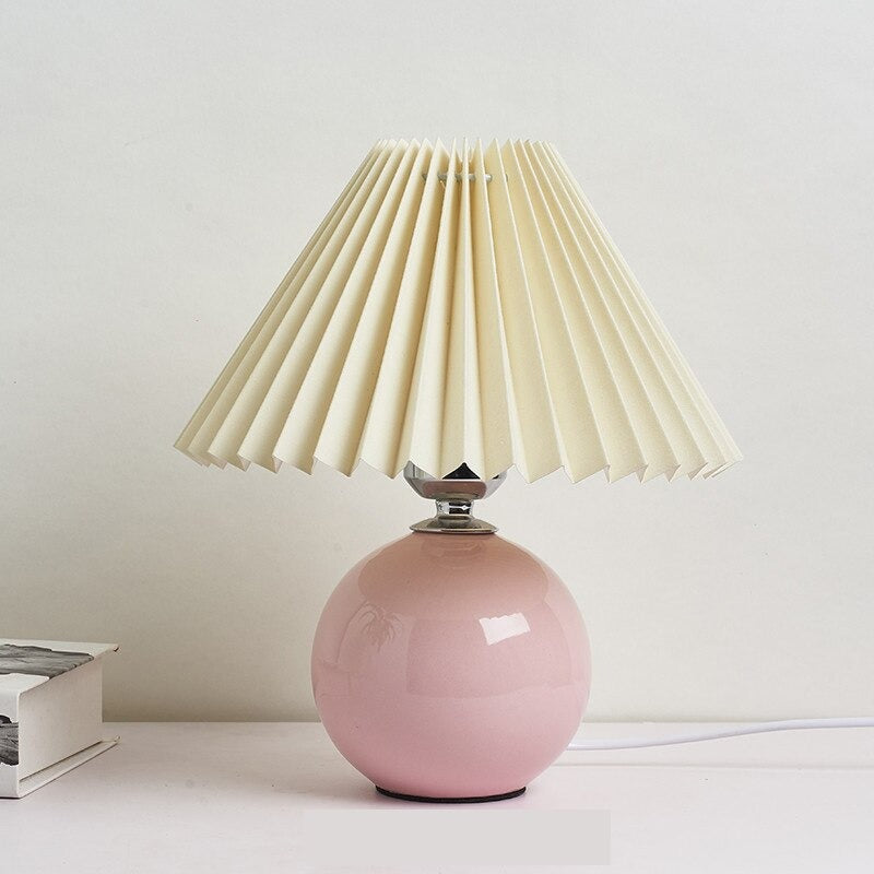 Lampe de chevet Vintage Céramique  LampesDeChevet Beige Rose 