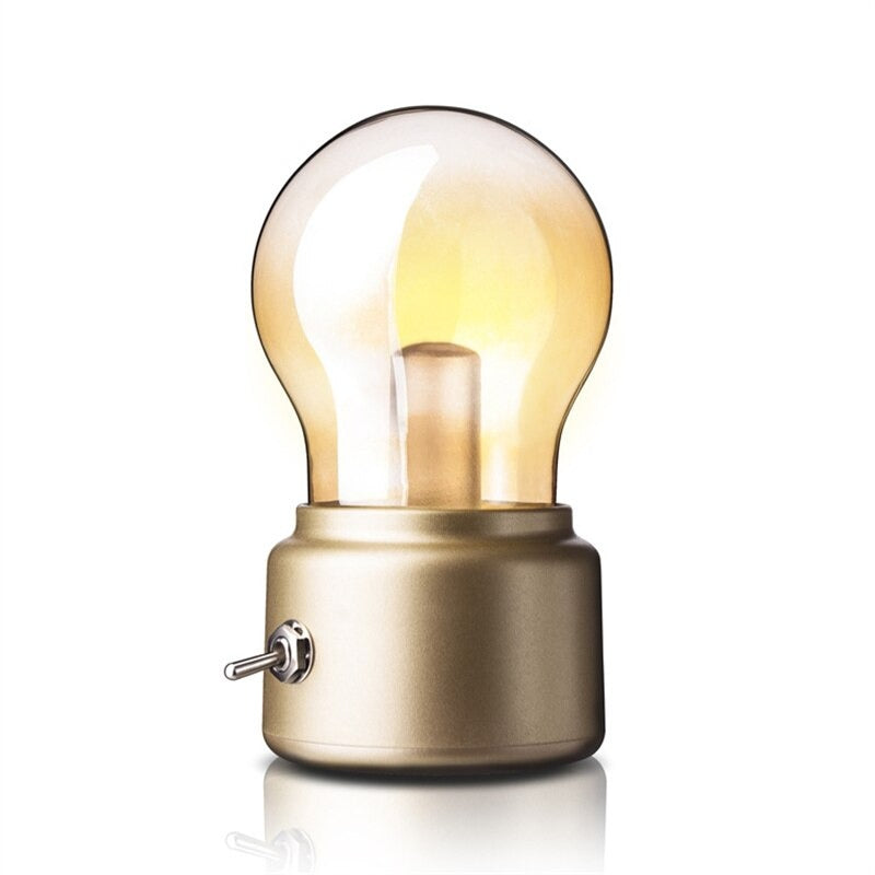Lampe de chevet Vintage Sans Fil  LampesDeChevet Dorée  