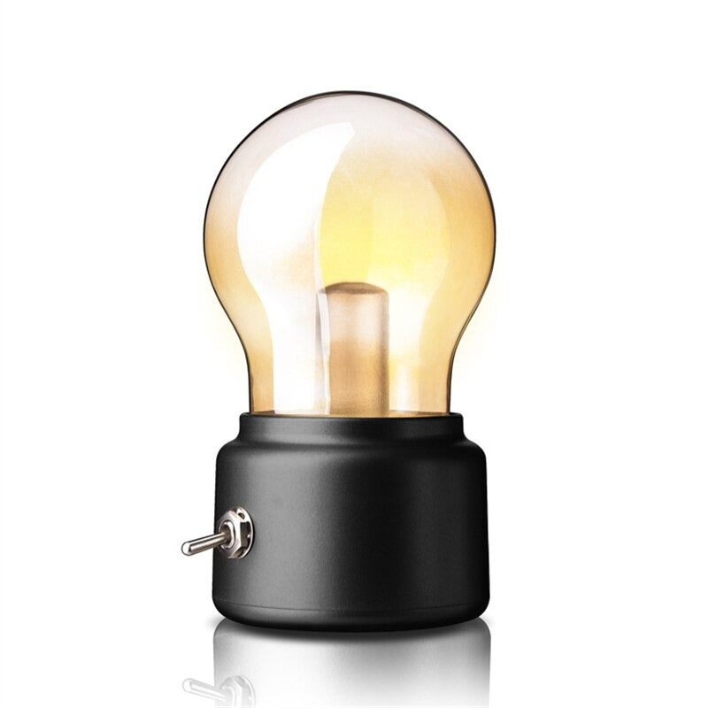 Lampe de chevet Vintage Sans Fil  LampesDeChevet Noir  