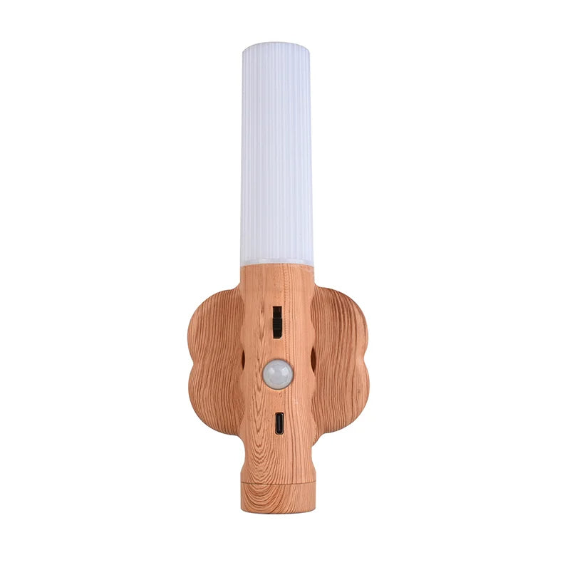 Lampe Détecteur de Mouvement Beige en Forme de Bougie