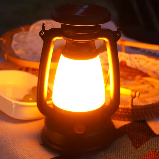Lanterne Extérieure Solaire LED à Trois Modes d'Éclairage