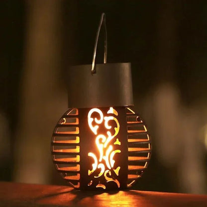 Lanterne Solaire Extérieur LED Effet Flamme
