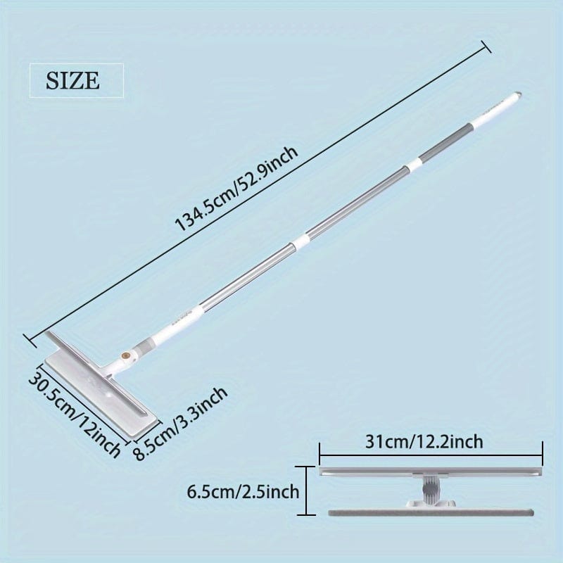 Lave-Glace Extensible 2 en 1 pour Vitres, Balai Rotatif et Raclette, Essuie-Vitre, Grattoir Pare-Brise Voiture 1pc