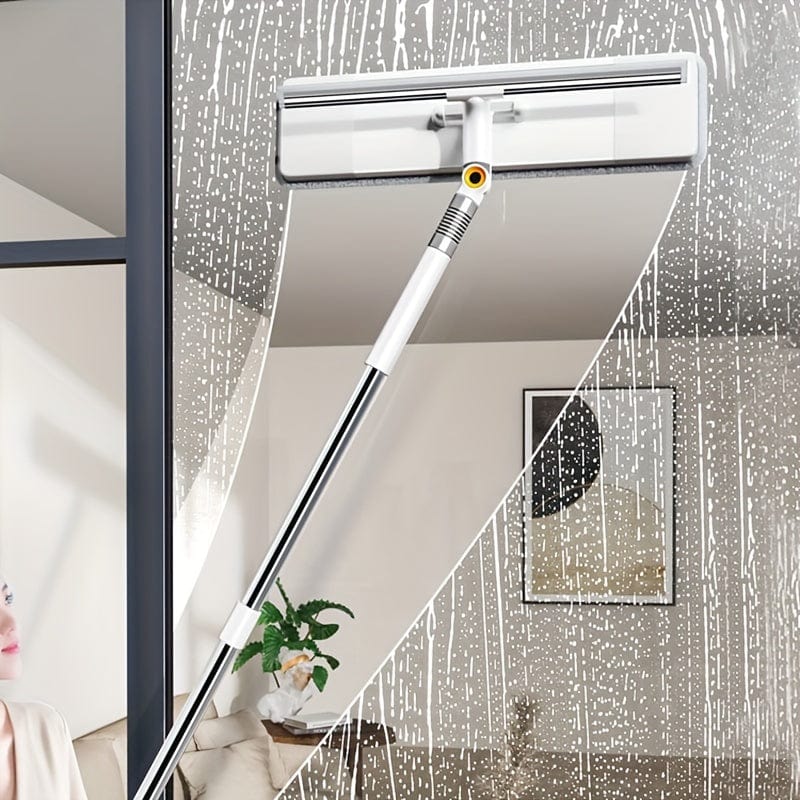 Lave-Glace Extensible 2 en 1 pour Vitres, Balai Rotatif et Raclette, Essuie-Vitre, Grattoir Pare-Brise Voiture