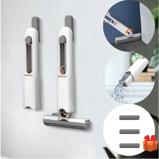 Le MiniMop portatif de nettoyage - 1 avec 4 têtes incluses (1 + 3 OFFERTES)