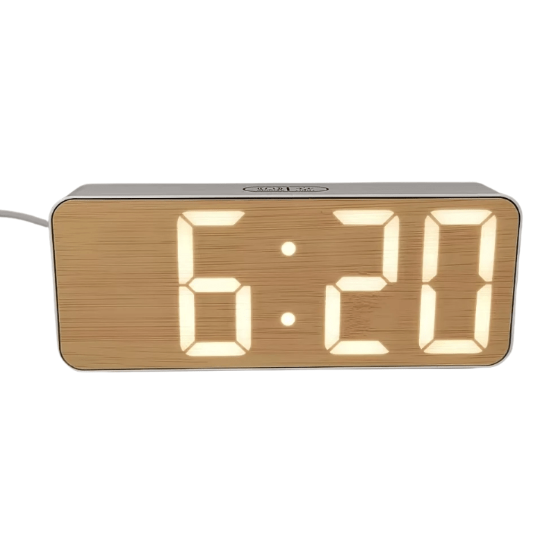 Réveil digital en bois