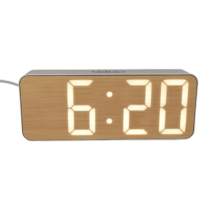 Réveil digital en bois