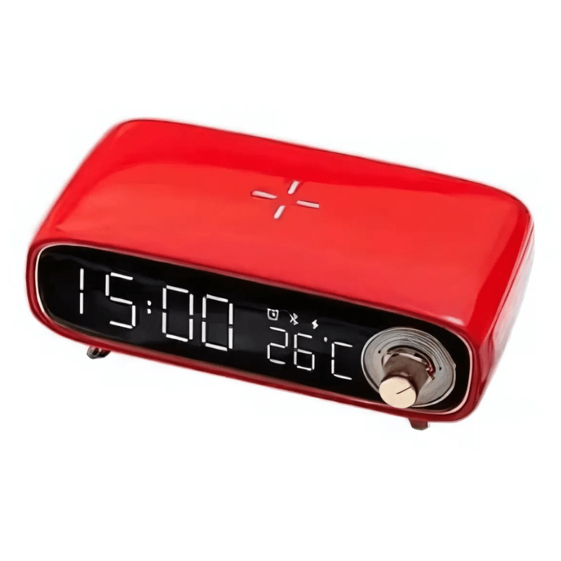 LeBonRéveil Rouge Réveil chargeur induction bluetooth