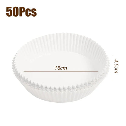 Liner jetable pour friteuse à air - Accessoire de cuisson anti-micro-ondable 16cm B 50pcs