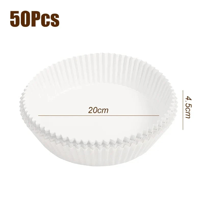 Liner jetable pour friteuse à air - Accessoire de cuisson anti-micro-ondable 20cm B 50pcs