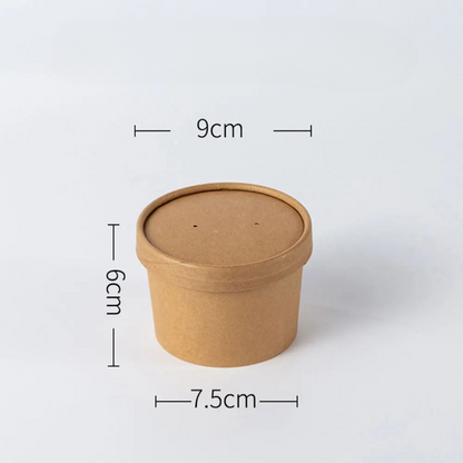 Lot de 10 Emballages Alimentaires Cylindriques en Papier Kraft