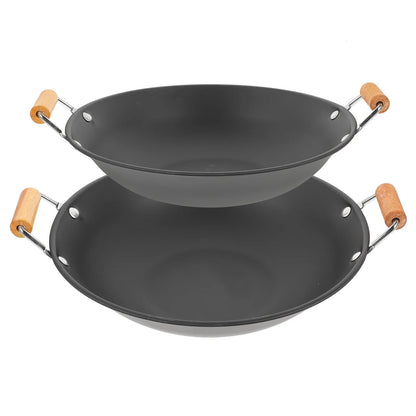 Lot de 2 Poeles à Paella Multiusages en Métal