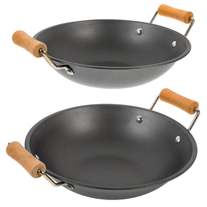 Lot de 2 Poeles à Paella Multiusages en Métal