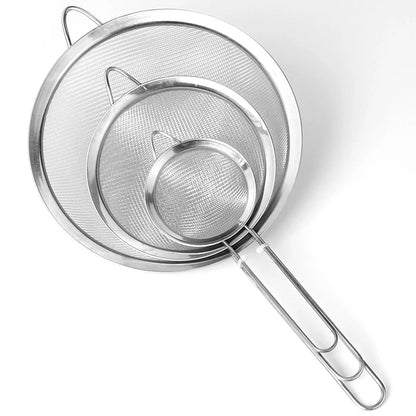 Lot de 3 Chinois Cuisine en Acier Inoxydable