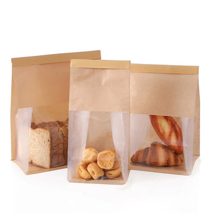 Lot de 50 Emballages Alimentaires avec Fenêtre Transparente
