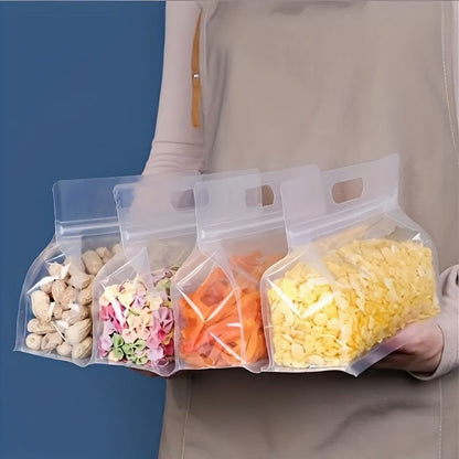 Lot de 50 sacs de conservation avec poignée pour aliments et ingrédients