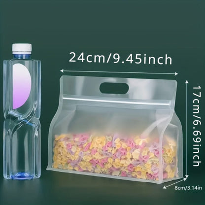 Lot de 50 sacs de conservation avec poignée pour aliments et ingrédients