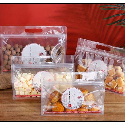 Lot de 50 sacs de conservation avec poignée pour aliments et ingrédients