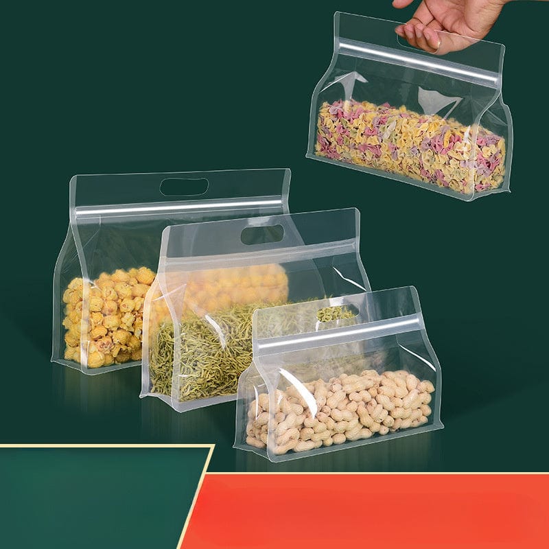 Lot de 50 sacs de conservation avec poignée pour aliments et ingrédients