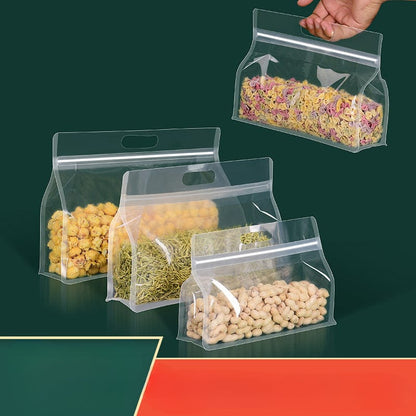 Lot de 50 sacs de conservation avec poignée pour aliments et ingrédients