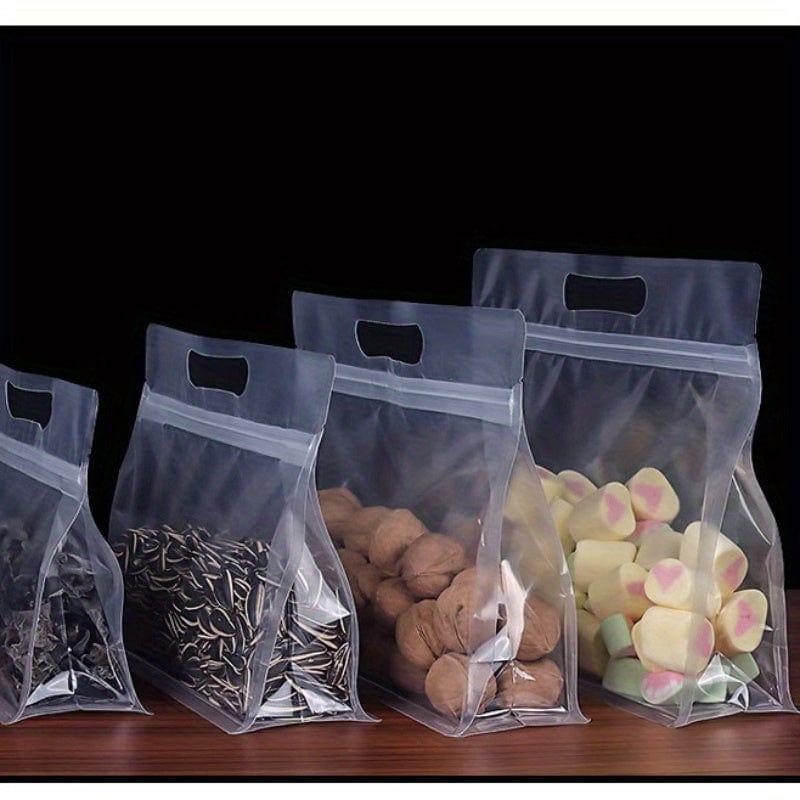 Lot de 50 sacs de conservation avec poignée pour aliments et ingrédients