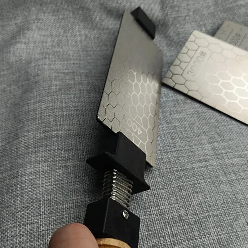 Lot de 6 pierres à aiguiser à motif alvéolé
