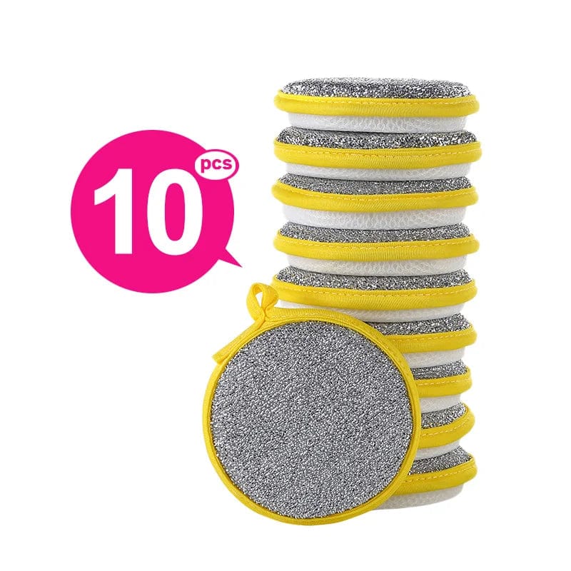 Lot de 3 Eponges de Nettoyage Double Face - Eco-Friendly 10PCS Yellow