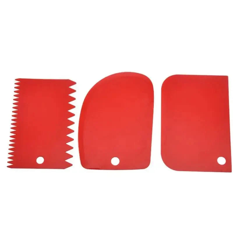 Lot de 3 grattoirs à crème pour gâteaux DIY - Outil de décoration de pâtisserie 3pcs3
