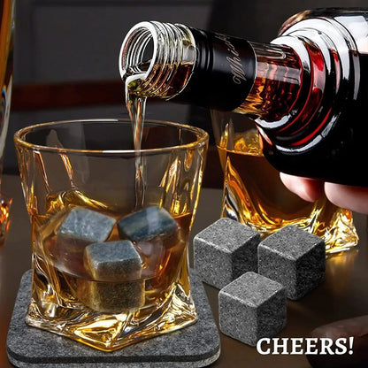 Lot de 6 pierres à whisky réutilisables pour rafraîchir vos boissons