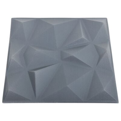 Panneau Mural Gris de Style Diamant
