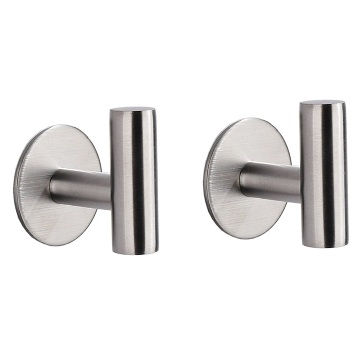 Lot de Deux Portes Manteau Muraux Modernes en Acier Inoxydable