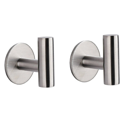 Lot de Deux Portes Manteau Muraux Modernes en Acier Inoxydable