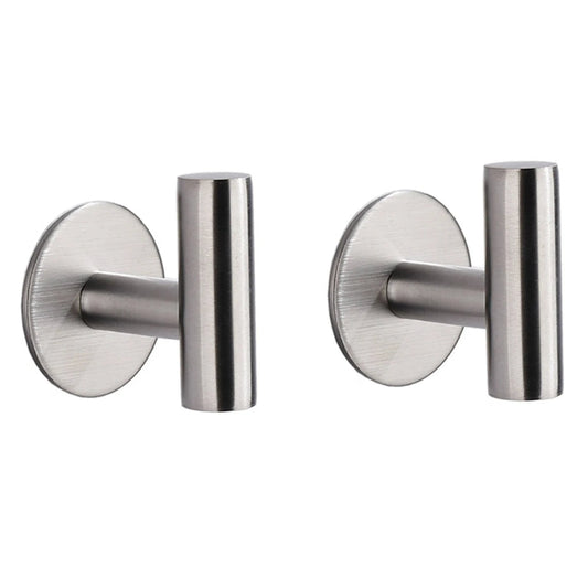 Lot de Deux Portes Manteau Muraux Modernes en Acier Inoxydable