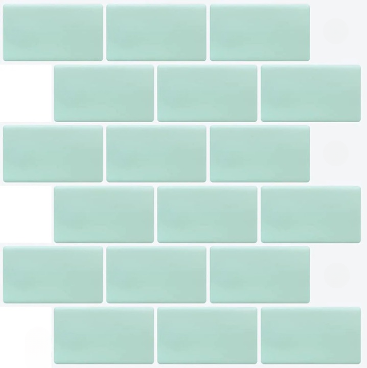 Lot de Dix Crédences Adhésives en Forme de Brique Style Lisse