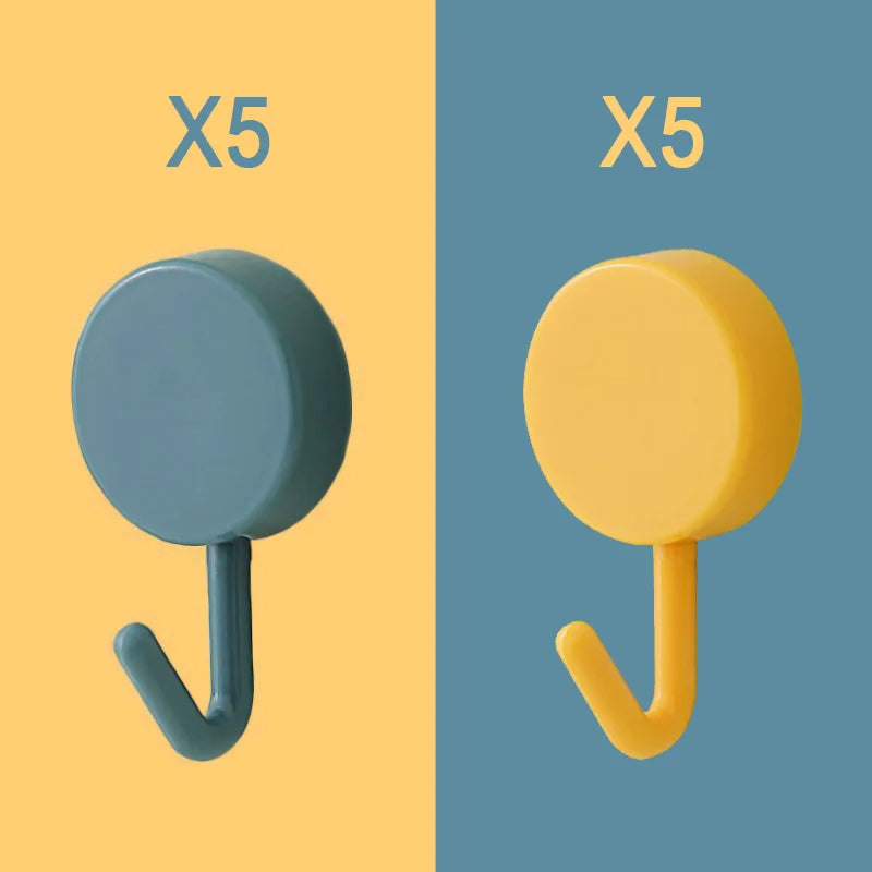 Lot de Dix Crochets Muraux Adhésifs et Décoratifs